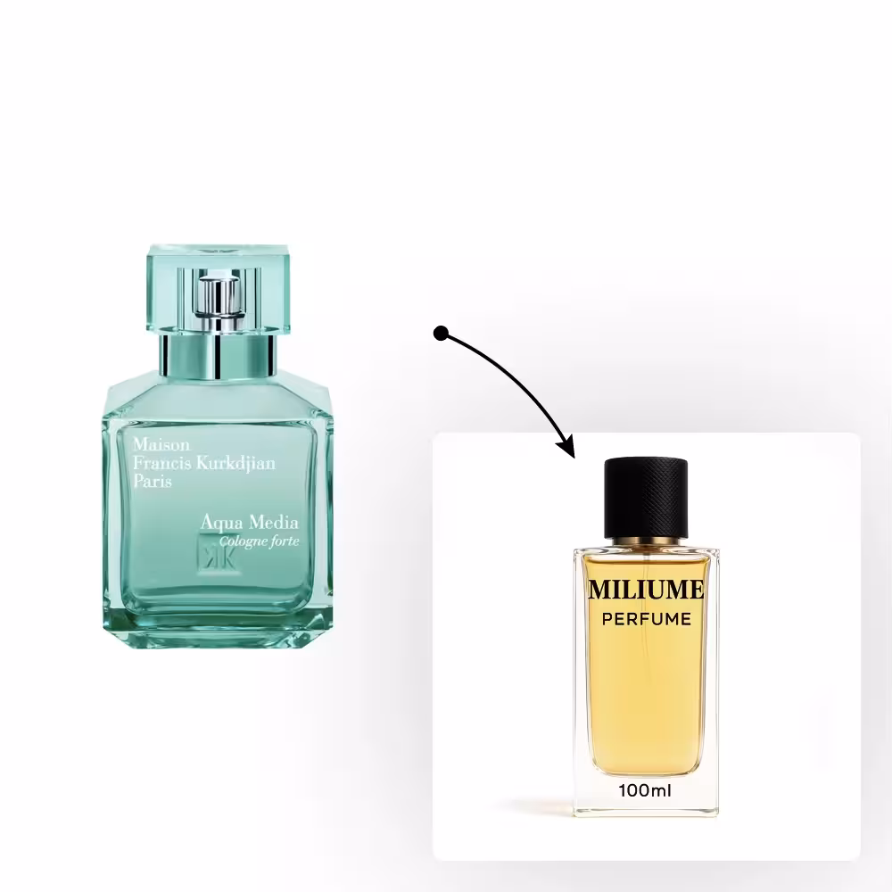 اسانس عطر Maison Francis Kurkdjian Aqua Media Cologne Forte برند kpf - کد 2675 - میسون فرانسیس کورکجان آکوا مدیا کلوژن فورته 100ML - میلیوم پرفیوم