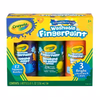 رنگ انگشتی 3 رنگ قابل‌شستشو کرایولا Crayola
