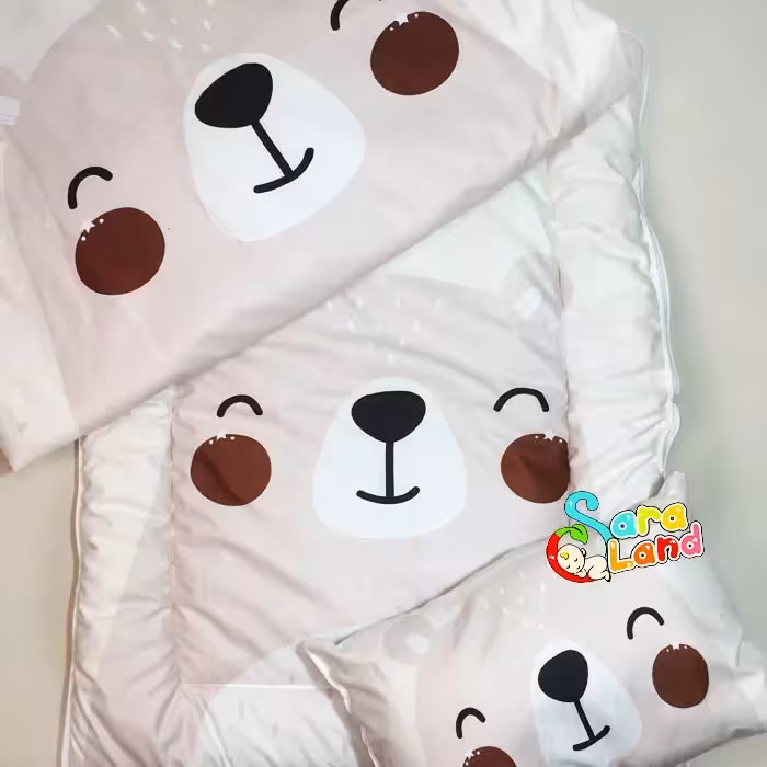 سرویس خواب نوزاد مسافرتی سه تکه طرح خرس