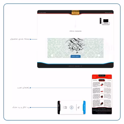 برچسب پوششی ماهوت مدل Nastaliq-3 مناسب برای تبلت سامسونگ Galaxy Note 10.1 2012 N8010