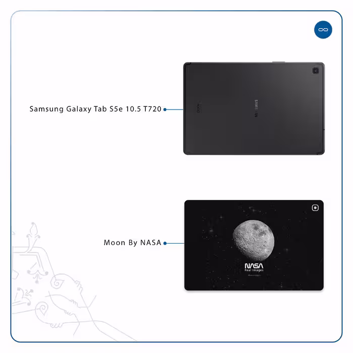 برچسب پوششی ماهوت مدل Moon-By-NASA مناسب برای تبلت سامسونگ Galaxy Tab S5e 10.5 2019 T720