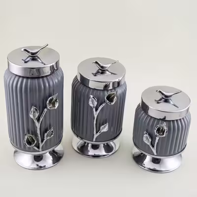 بانکه مدل کندی شیاردار کد PR033 مجموعه 3 عددی 