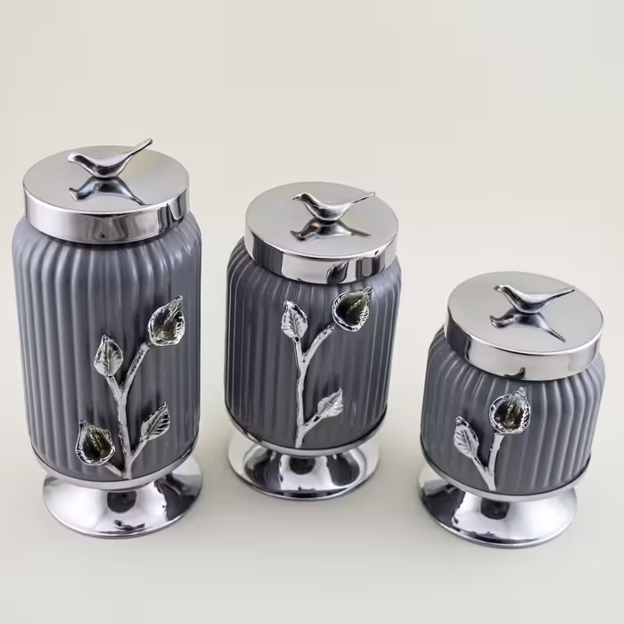 بانکه مدل کندی شیاردار کد PR033 مجموعه 3 عددی 