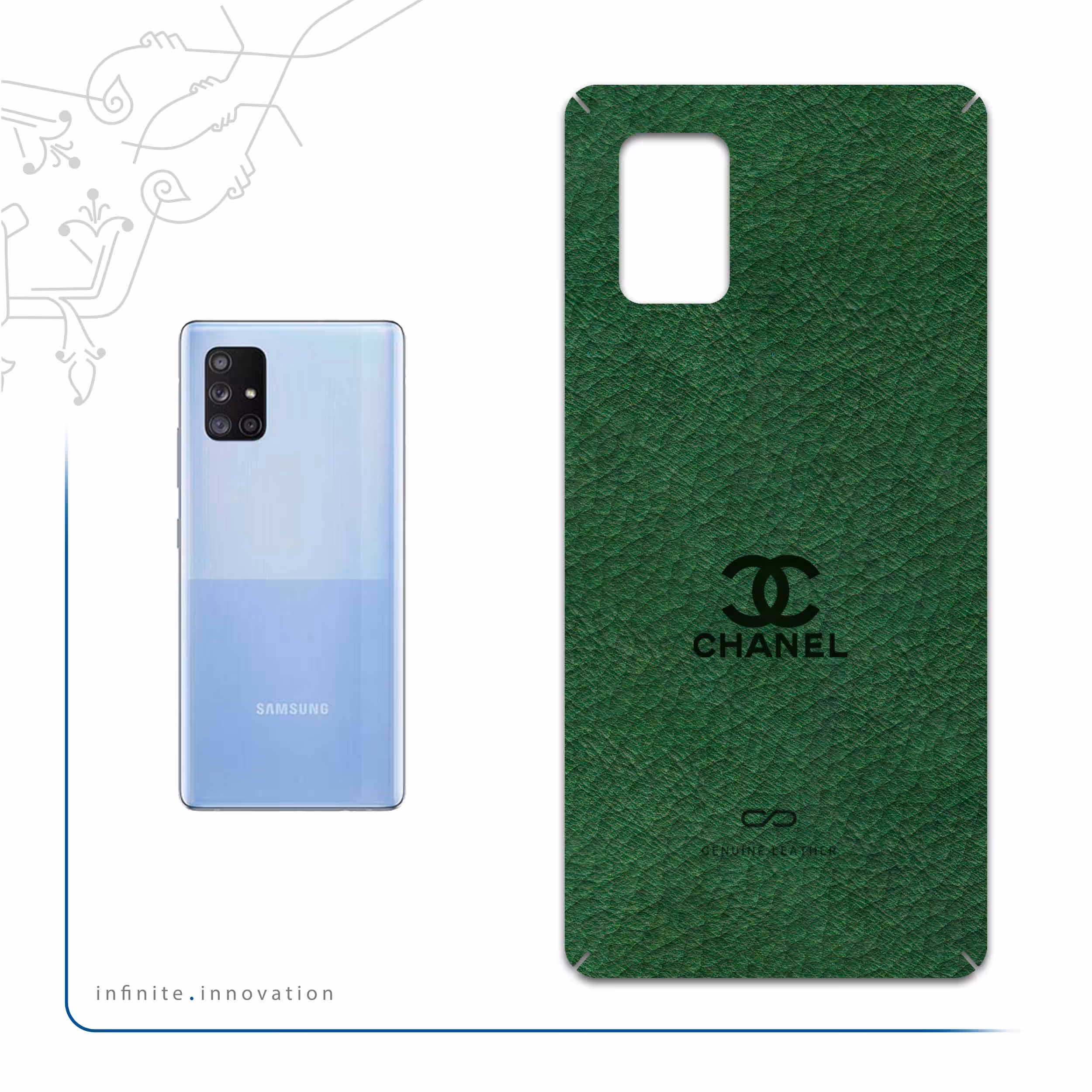 برچسب پوششی ماهوت مدل GL-CHNL مناسب برای گوشی موبایل سامسونگ Galaxy A71 5G