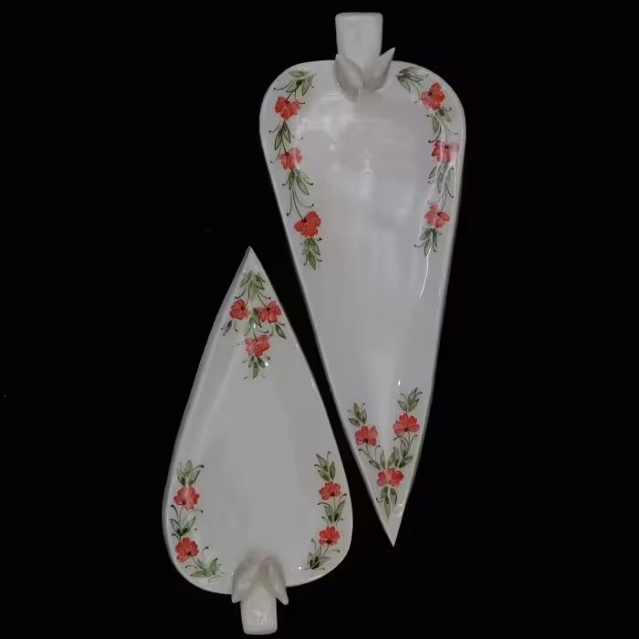 شیرینی خوری سرامیکی هیوا طرح سرو شیراز کد 10918957 مجموعه 2عددی