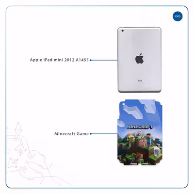 برچسب پوششی ماهوت مدل Minecraft-Game مناسب برای تبلت اپل iPad mini 2012 A1455