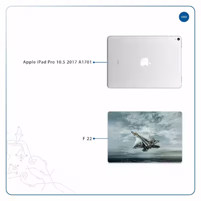 برچسب پوششی ماهوت مدل F-22 Raptor مناسب برای تبلت اپل iPad Pro 10.5 2017 A1701