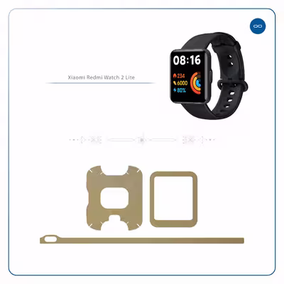 برچسب ماهوت طرح Matte-Gold مناسب برای ساعت هوشمند شیائومی Redmi Watch 2 Lite
