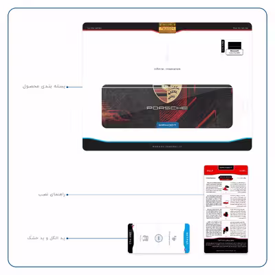 برچسب پوششی ماهوت مدل Porsche-Logo مناسب برای تبلت مایکروسافت Surface Pro 3 2014