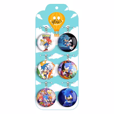  جاکلیدی خندالو طرح سونیک کد 4B مجموعه 6 عددی