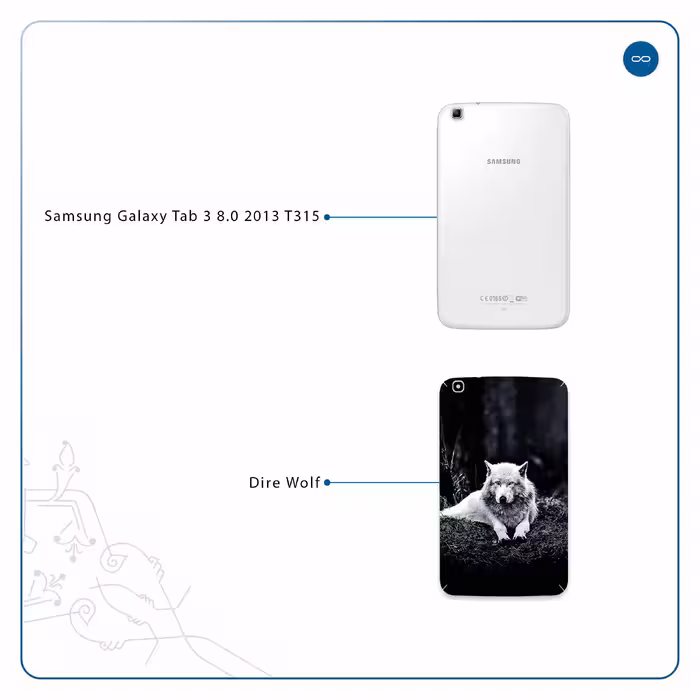 برچسب پوششی ماهوت مدل Dire Wolf مناسب برای تبلت سامسونگ Galaxy Tab 3 8.0 2013 T315