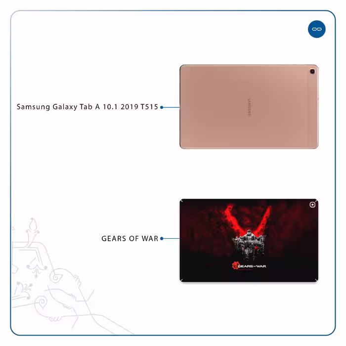 برچسب پوششی ماهوت مدل Gears-Of-War-Game مناسب برای تبلت سامسونگ Galaxy Tab A 10.1 2019 T515