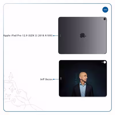 برچسب پوششی ماهوت مدل Jeff Bezos مناسب برای تبلت اپل iPad Pro 12.9 (GEN 3) 2018 A1895