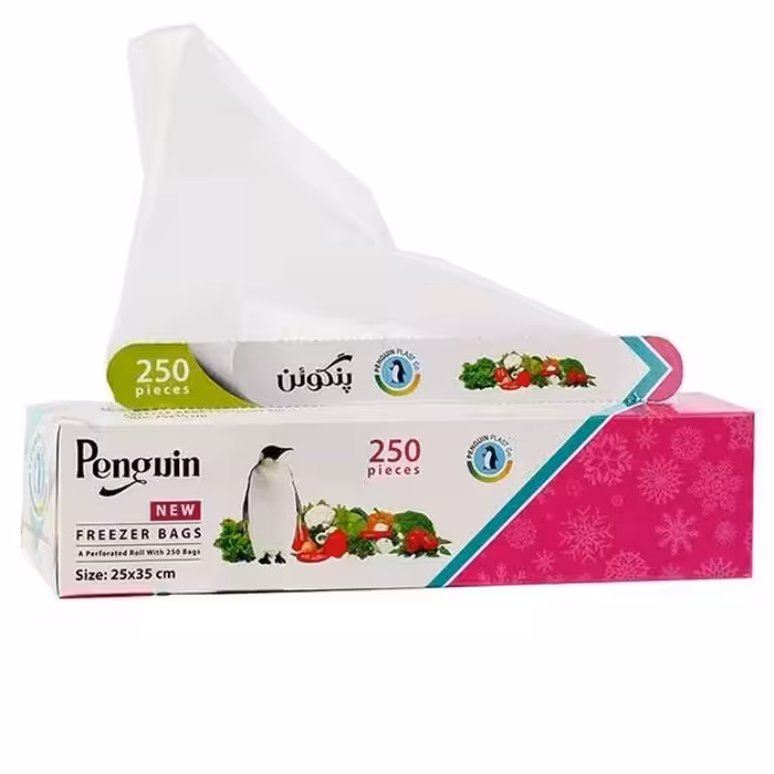 کیسه فریزر پنگوئن مدل رولی 250 عددی مجموعه 4 عددی