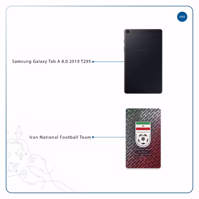 برچسب پوششی ماهوت مدل Iran-National-Football-Team مناسب برای تبلت سامسونگ Galaxy Tab A 8.0 2019 T295
