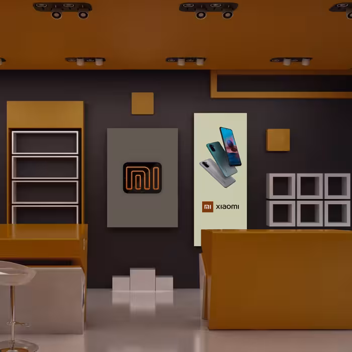 چراغ دیواری نئون دیزاین مدل Xiaomi-BL_ORG