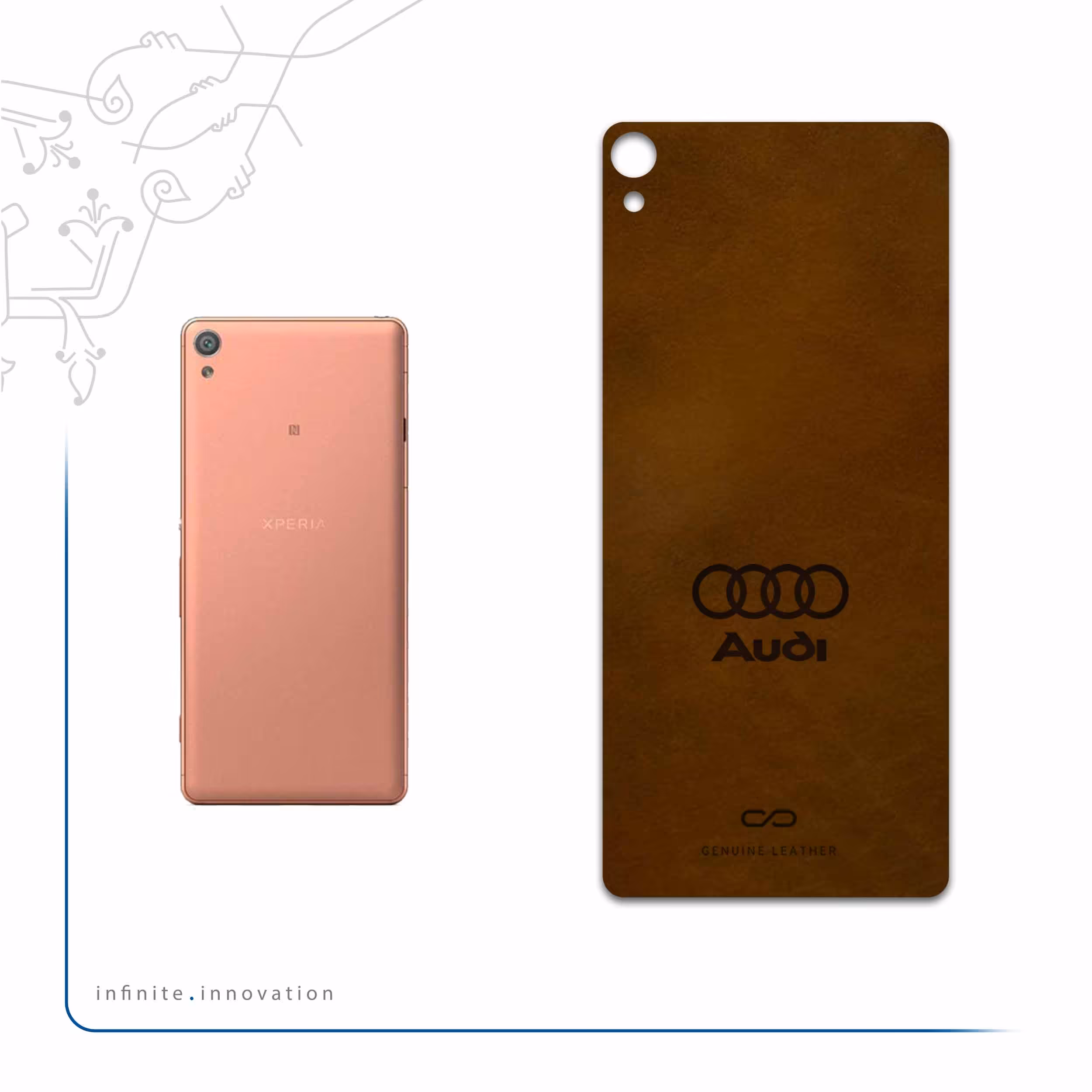 برچسب پوششی ماهوت مدل BFL-AUDI مناسب برای گوشی موبایل سونی Xperia XA
