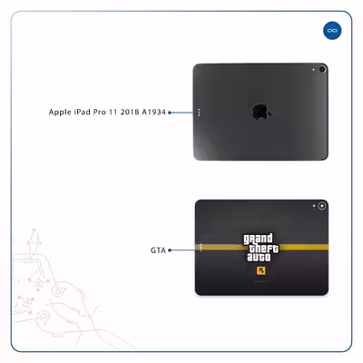 برچسب پوششی ماهوت مدل Gta-Game مناسب برای تبلت اپل iPad Pro 11 2018 A1934