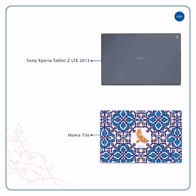 برچسب پوششی ماهوت مدل Homa Tile مناسب برای تبلت سونی Xperia Tablet Z LTE 2013