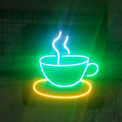 تابلو ال ای دی مدل فنجان قهوه
