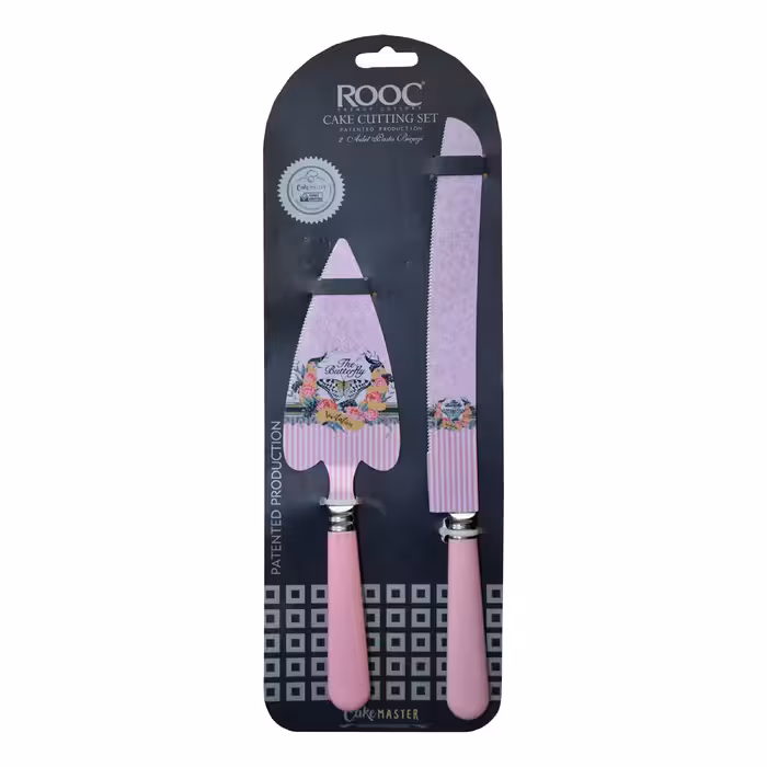  ست کارد و کفگیر سرو کیک روک مدل Butterfly