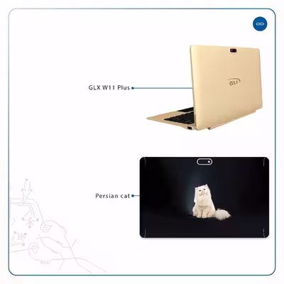 برچسب پوششی ماهوت مدل Persian cat مناسب برای تبلت جی ال ایکس W11 Plus