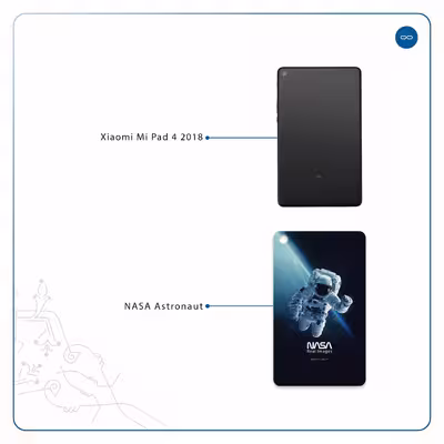 برچسب پوششی ماهوت مدل NASA-Astronaut مناسب برای تبلت شیائومی Mi Pad 4 2018