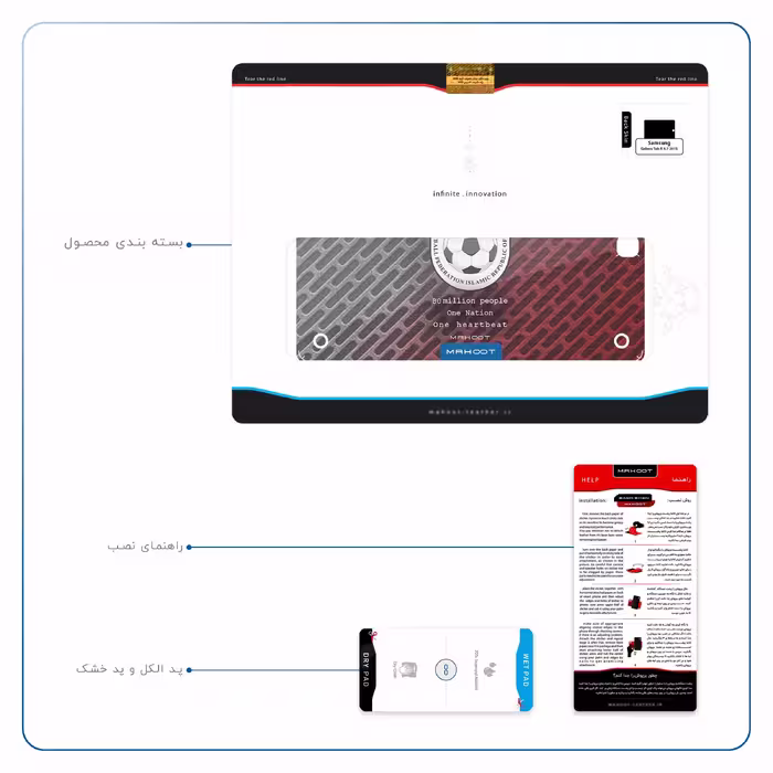 برچسب پوششی ماهوت مدل Iran-National-Football-Team مناسب برای تبلت سامسونگ Galaxy Tab A 9.7 2015 T555