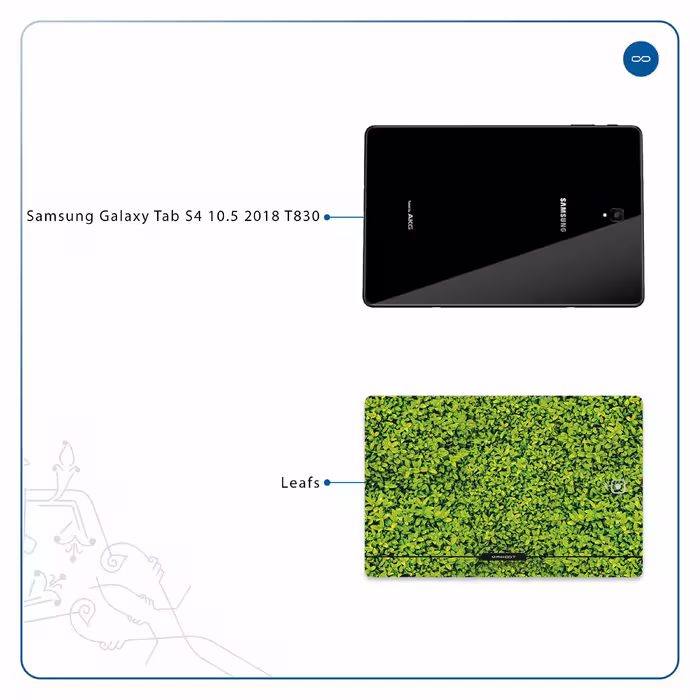 برچسب پوششی ماهوت مدل Leafs مناسب برای تبلت سامسونگ Galaxy Tab S4 10.5 2018 T830