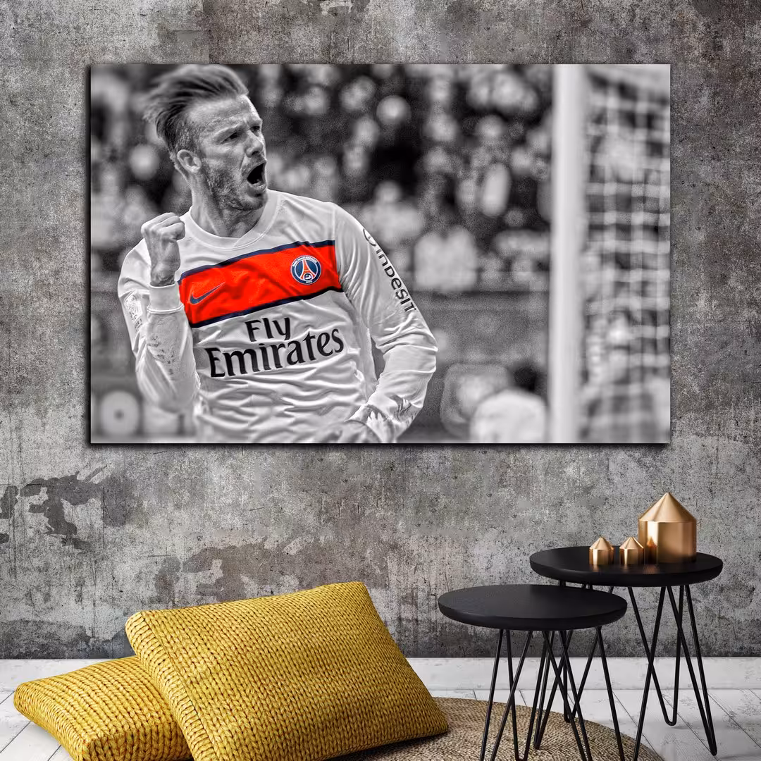 تابلو شاسی بکلیت طرح بازیکن فوتبال دیوید بکهام تیم پاری سن ژرمن مدل SH-S7106