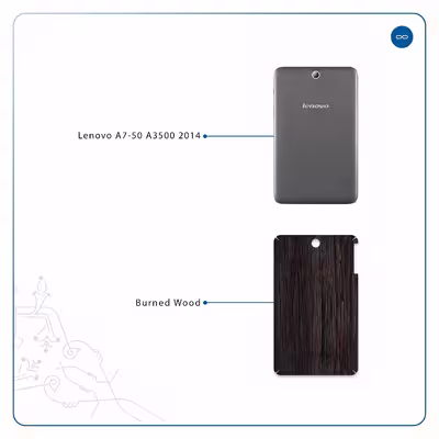 برچسب پوششی ماهوت مدل Burned Wood مناسب برای تبلت لنوو A7-50 A3500 2014