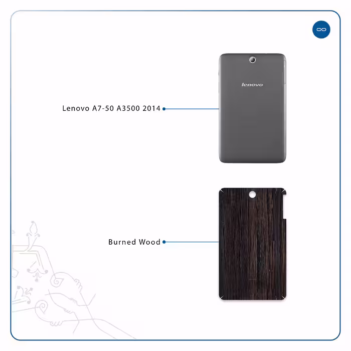برچسب پوششی ماهوت مدل Burned Wood مناسب برای تبلت لنوو A7-50 A3500 2014
