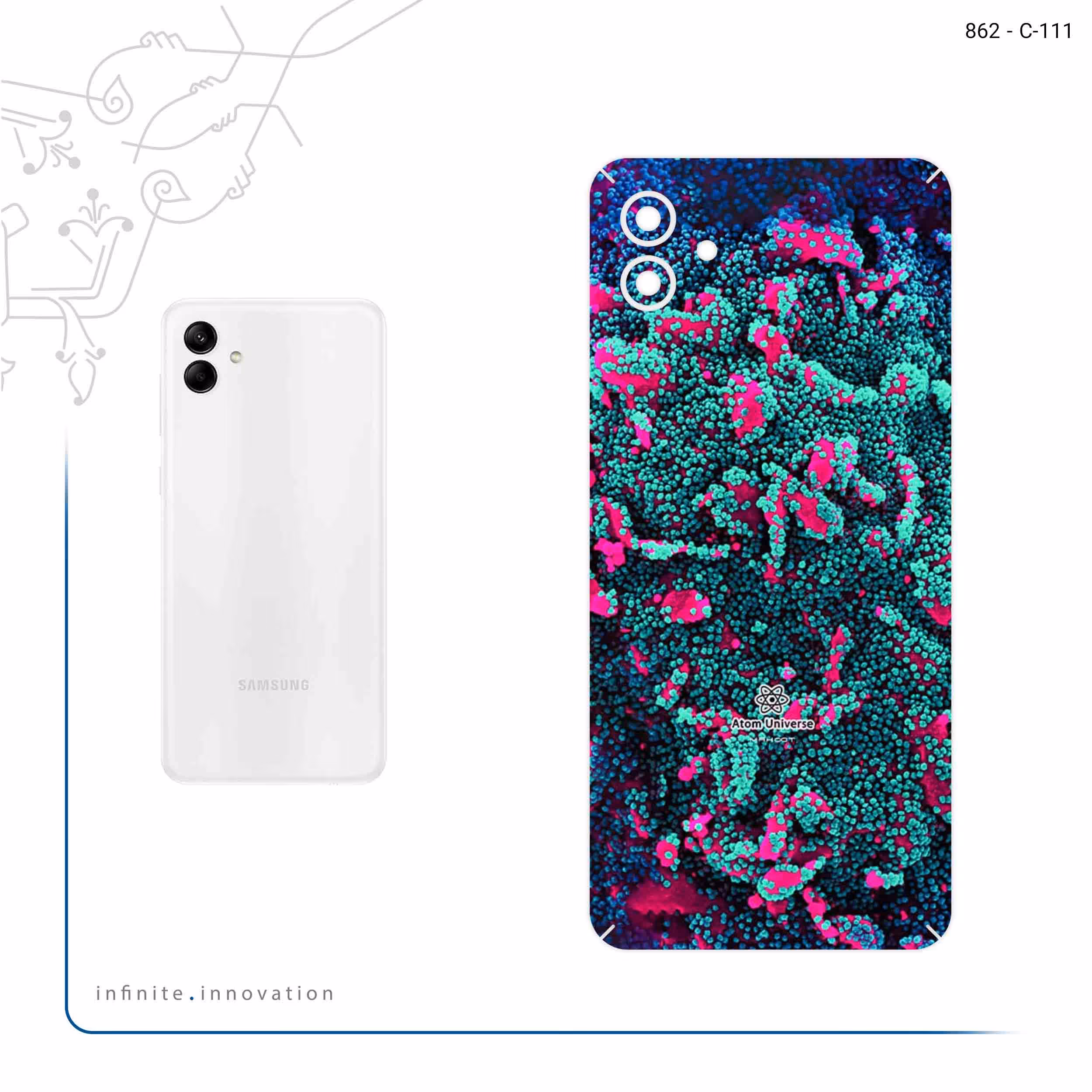 برچسب پوششی ماهوت مدل Atom Universe 8 مناسب برای گوشی موبایل سامسونگ Galaxy A04