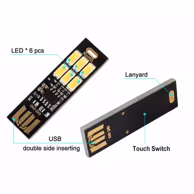 چراغ قوه هارمن مدل USB 6 LED 