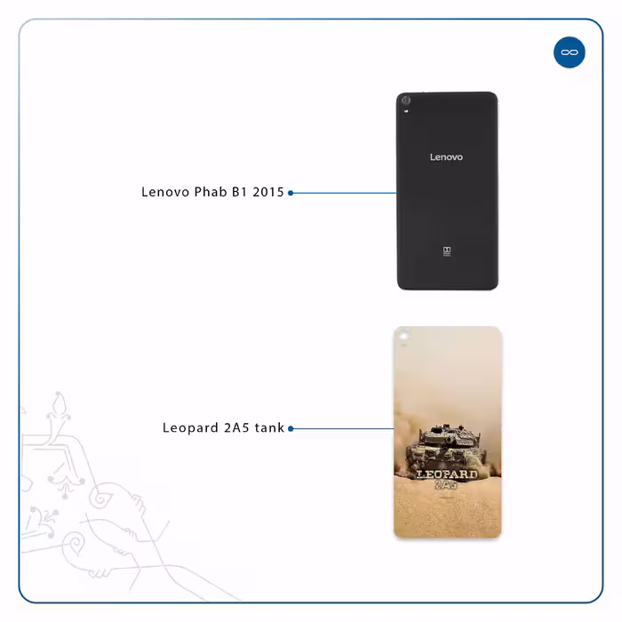 برچسب پوششی ماهوت مدل Leopard 2A5 tank مناسب برای تبلت لنوو Phab B1 2015