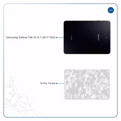 برچسب پوششی ماهوت مدل Army-Snow مناسب برای تبلت سامسونگ Galaxy Tab S3 9.7 2017 T825