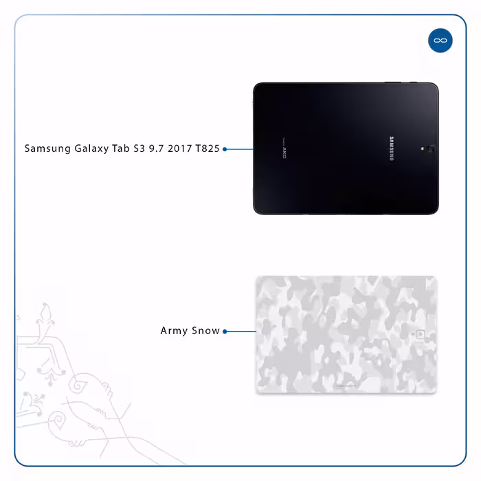 برچسب پوششی ماهوت مدل Army-Snow مناسب برای تبلت سامسونگ Galaxy Tab S3 9.7 2017 T825