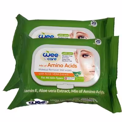 دستمال مرطوب وی کر مدل Mix Of Amino Acid مجموعه 2 عددی