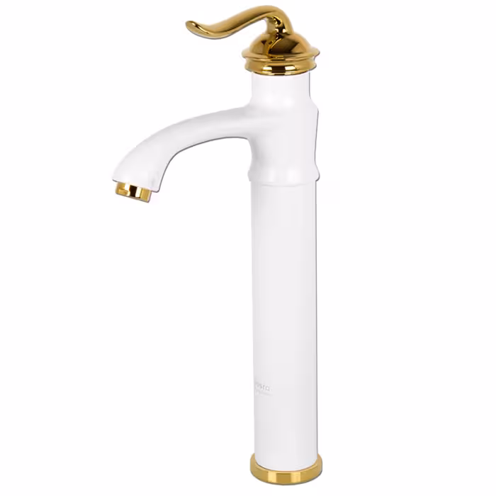 کسری توکاسه پایه بلند مدل دانوب سفید طلایی