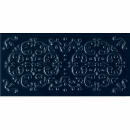 کاشی فخار رفسنجان مدل استنلی آبی تیره 20*10