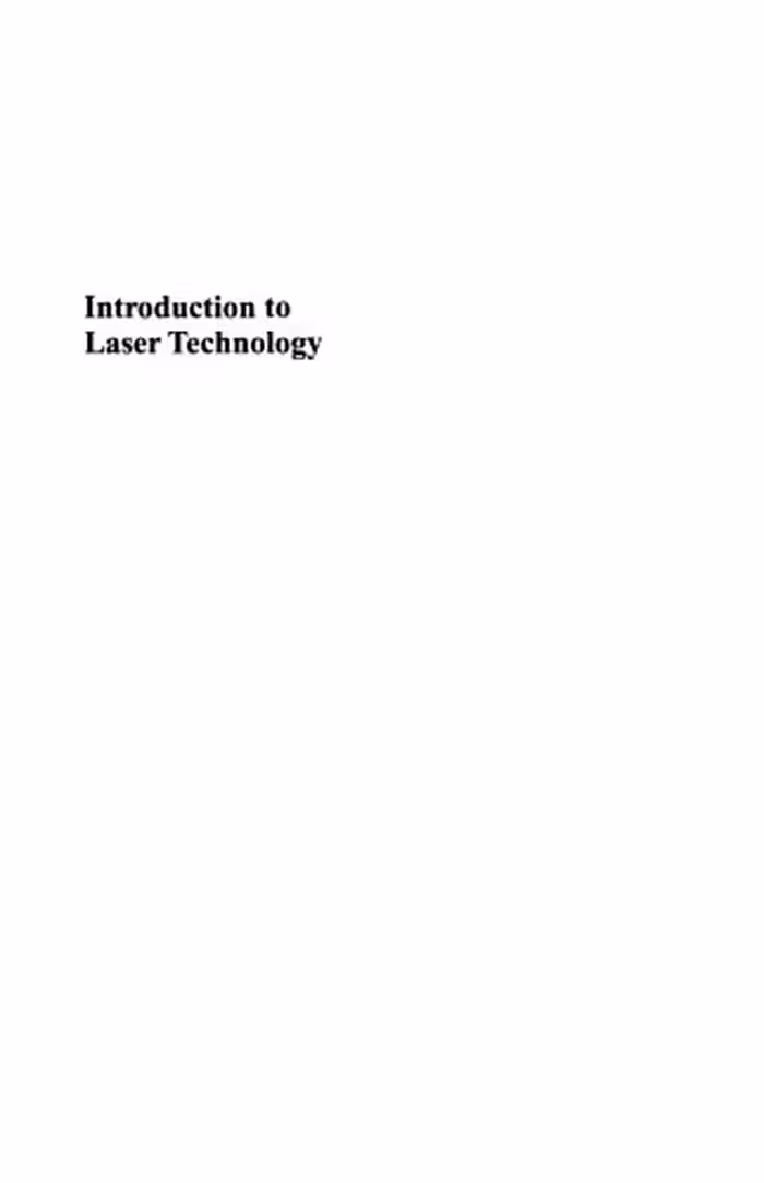 خرید و دانلود نسخه کامل کتاب Introduction to laser technology