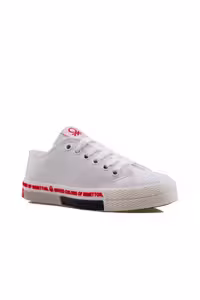 اسنیکر مردانه و زنانه ورزش های فصلی چرم مصنوعی کوتاه UNISEX WHITE Benetton