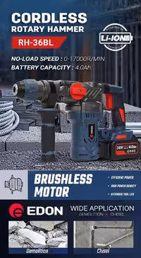 بتن کن شارژی 36 ولت بارشلس 2 کاره ادون مدل RH-36BL