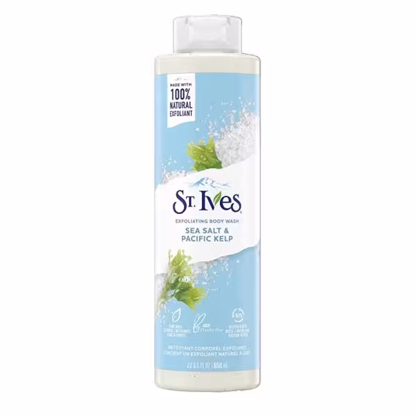 شامپوی بدن لایه بردار سی سالت اند پسیفیک کلپ سینت ایوز Sea Salt & Pacific Kelp exfoliator body wash St.Ives
