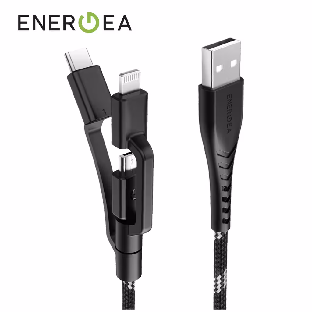 کابل شارژ 3 کاره NyloFlex انرجیا با طول 1.5 متر