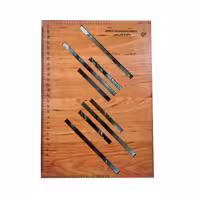 شابلون و خط کش چلیپا چوبی سایز A4