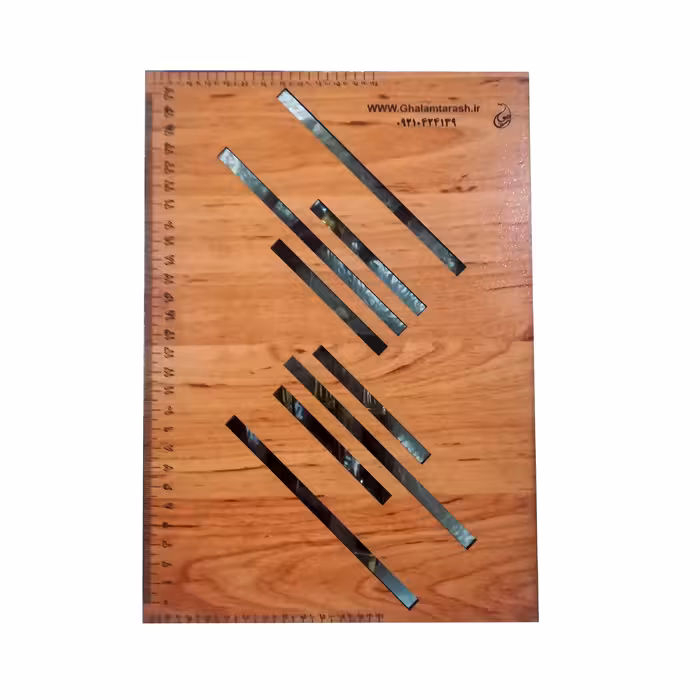 شابلون و خط کش چلیپا چوبی سایز A4