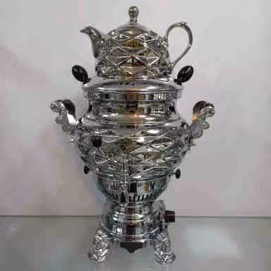 سماور گازی سیلور مدل نگین اناناسی