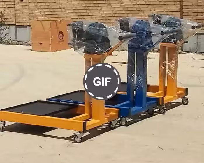 استند موتور گیربکسی دو ستون یاتاقان دار  مخصوص موتورهای 6 سیلندر