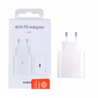 شارژر دیواری دو پین SAMSUNG 45W T4510 ( فست و PD) سفید